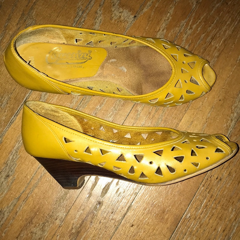 Laser cut leather wedges